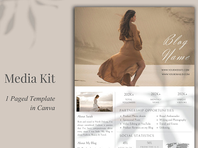 Media Kit Template 1 Page Canva By Brochure Design On Dribbble