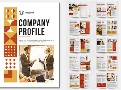 Company Profile Template branding brochure business catalogue clean company download elegant free magazine modern portfolio profile template templates