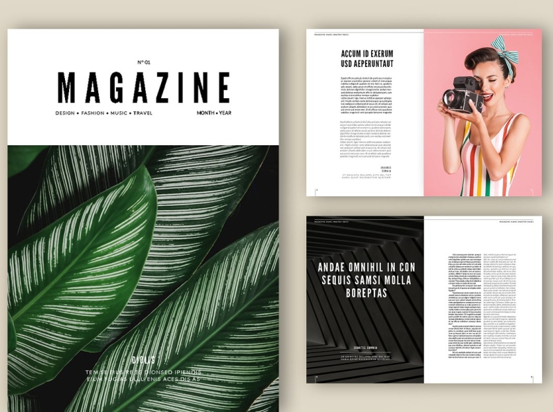 Magazine Cover Page Layout Templates