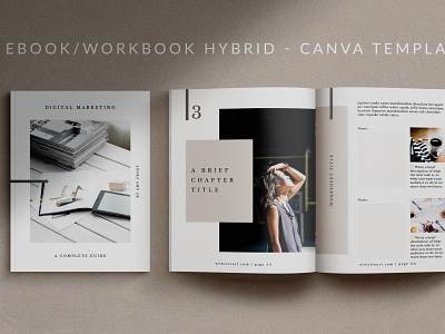 eBook-Workbook Template for Canva | Mio branding brochure business canva catalogue clean ebook elegant magazine modern portfolio template workbook