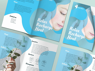 Spa Salon Brochure Bifold bifold bifold brochure branding brochure business clean download elegant free magazine modern portfolio salon spa template