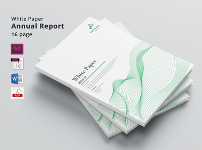 White Paper 16 page branding brochure business catalogue clean download elegant free magazine modern portfolio template white