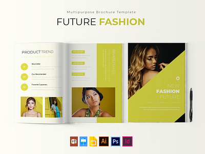 Future Fashion | Brochure Template branding brochure brochure design business catalogue clean download elegant fashion free indesign magazine modern portfolio template