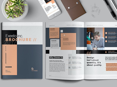 Brochure branding brochure brochure design business catalogue clean download elegant free magazine modern portfolio template