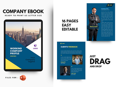 Pro Company Profile 2020 eBook Template PowerPoint Presentat branding brochure business catalogue clean elegant magazine modern portfolio template