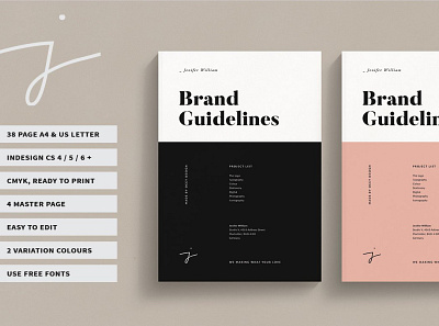 Brand Guidelines branding brochure business catalogue clean download elegant free guidelines magazine modern portfolio template