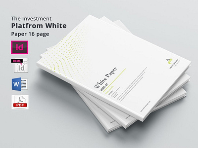 White Paper 16 page branding brochure business catalogue clean editorial elegant indesign lookbook magazine modern paper portfolio template white