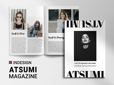 Atsumi | Magazine branding brochure business catalogue clean download elegant free magazine modern portfolio template