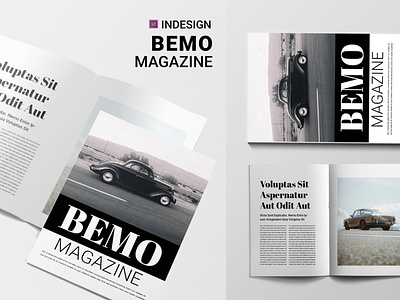 Bemo | Magazine branding brochure business catalogue download elegant free indesign magazine magazine cover modern portfolio template