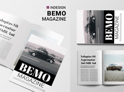 Bemo | Magazine branding brochure business catalogue download elegant free indesign magazine magazine cover modern portfolio template