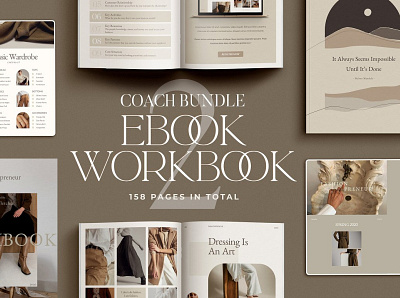 2 Bundle eBook + Workbook CANVA | PS branding brochure business canva catalogue clean download elegant free magazine modern portfolio template workbook