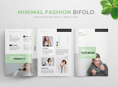 Minimal Fashion | Bifold Brochure bifold branding brochure brochure design business catalogue clean download elegant fashion fashion illustration free magazine modern portfolio template