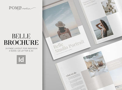 Belle Brochure InDesign Template borchure branding brochure business catalogue clean elegant indesign indesignmedia magazine modern portfolio template template design