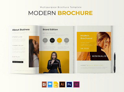 Modern | Brochure Template branding brochure brochure design brochure mockup brochure template business catalogue clean download elegant free magazine modern portfolio template