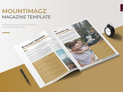 Mountimagz | Magazine Template branding brochure business catalogue clean download elegant free magazine modern portfolio template templates