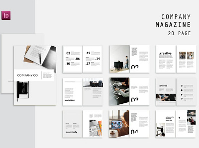 Creative Company Magazine branding brochure business catalogue clean company cretive download elegant free magazine magazine ad modern portfolio template