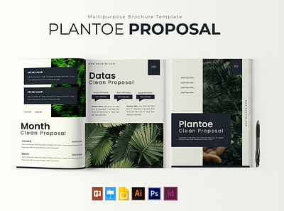 Plantoe | Porposal Template branding brochure business catalogue clean download elegant free magazine modern portfolio proposal proposal template template templates