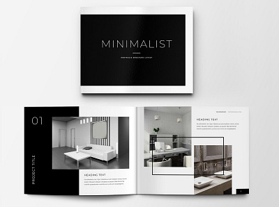 Minimalist Portfolio Brochure Layout branding brochure brochure design business catalogue clean download elegant free indesign lookbook magazine minimalist minimalist logo modern portfolio template