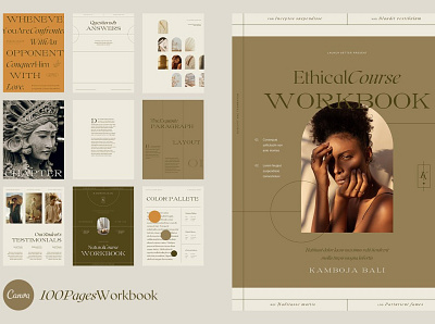 Canva Course Workbook | Kamboja branding brochure business canva canvas clean design download download mockup elegant free magazine modern portfolio template workbook