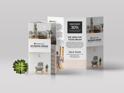 Interior Design Brochure Template branding brochure brochure design business catalogue clean design download elegant free interior interior design magazine modern portfolio template