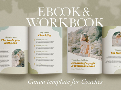 eBook + Workbook CANVA Template branding brochure business canva canva template catalogue clean download elegant free magazine modern portfolio template workbook