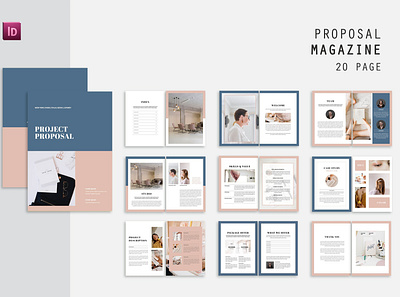 Project Proposal Magazine branding brochure business catalogue clean download elegant free magazine magazine ad modern portfolio project proposal template