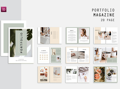 Service Portfolio Magazine branding brochure business catalogue clean download elegant free magazine magazine ad modern portfolio portfolio site service template