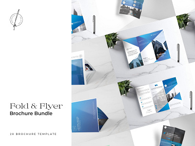 Fold & Flyer Brochure Bundle branding brochure bundle business catalogue clean download elegant fashion flyer flyer design flyer template magazine modern portfolio template