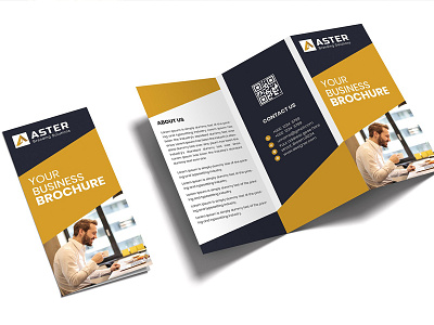 Business Trifold Brochure agency brochure brochure brochure busines design minimal brochure print simple brochure template