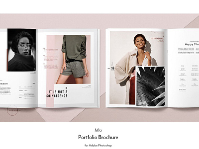 Portfolio PSD • Mïa Mini branding brochure business catalog catalogue clothing elegant flower lookbook magazine portfolio template