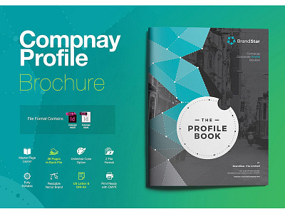 Company Profile branding brochure business catalogue design editorial illustration indesign magazine modern portfolio