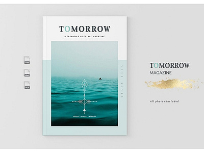 Tomorrow Magazine branding brochure business catalogue editorial elegant indesign lookbook magazine modern portfolio studio template
