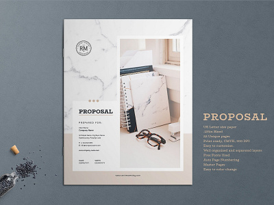 Business Proposal Template branding brochure business catalogue clean design editorial elegant indesign lookbook magazine modern portfolio proposal studio template