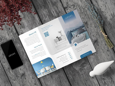 Azure Multipurpose Trifold branding brochure business catalog catalogue clean clothing design editorial elegant fashion feminine indesign lookbook magazine modern portfolio proposal studio template