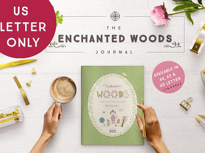 The Enchanted Woods Journal - Letter bullet journal bullet journal notebook bullet pages bullet stickers journal enchanted woods journal journal letter letters note pages pages planner template us letter us letters week weekly weekly planner wood journal woods
