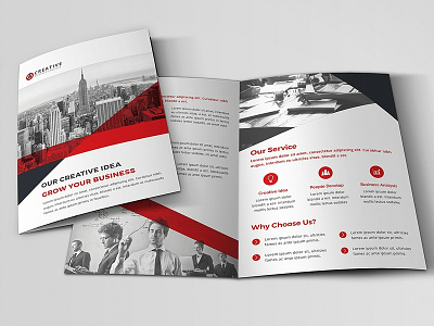 Business Bi-Fold Brochure branding brochure business catalog catalogue clean design editorial elegant fashion feminine illustration indesign lookbook magazine modern portfolio proposal studio template