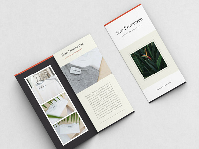 San Francisco Trifold Brochures branding brochure business catalog catalogue clean clothing design editorial elegant fashion feminine indesign lookbook magazine modern portfolio proposal studio template