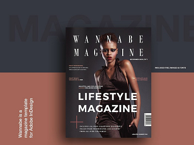 WANNABE magazine branding brochure business catalog catalogue clean clothing design editorial elegant fashion feminine indesign lookbook magazine modern portfolio proposal studio template