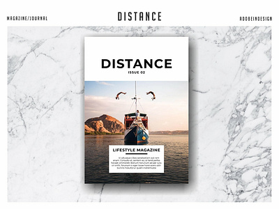 Distance Magazine Template branding brochure business catalog catalogue clean clothing design editorial elegant fashion feminine indesign lookbook magazine modern portfolio proposal studio template