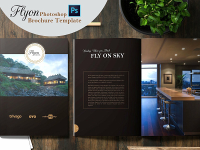 Flyon Brochure Photoshop Template branding brochure business catalog catalogue clean clothing design editorial elegant fashion feminine indesign lookbook magazine modern portfolio proposal studio template