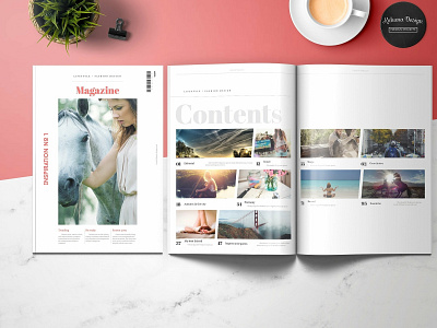 Lifestyle Universal Magazine branding brochure business catalog catalogue clean design editorial elegant fashion feminine illustration indesign lookbook magazine modern portfolio proposal studio template