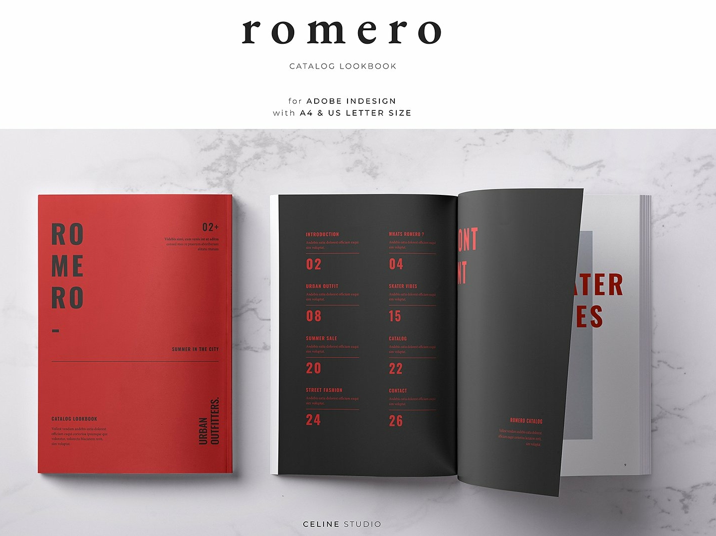 Dribbble ROMERO Lookbook Catalog on by Brochure Design