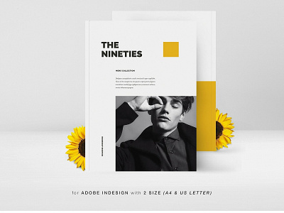 NINETIES Mens Collection Catalog branding brochure business catalog catalogue clean clothing design editorial elegant fashion feminine indesign lookbook magazine modern portfolio proposal studio template