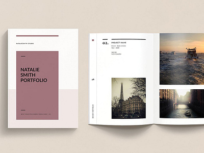 Graphic Design Portfolio branding brochure business catalog catalogue clean clothing design editorial elegant fashion feminine indesign lookbook magazine modern portfolio proposal studio template