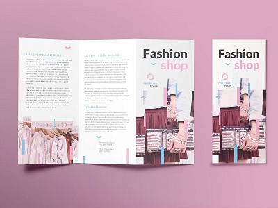 Fashion Shop Brochure Trifold branding brochure business catalog catalogue clean clothing design editorial elegant fashion feminine indesign lookbook magazine modern portfolio proposal studio template