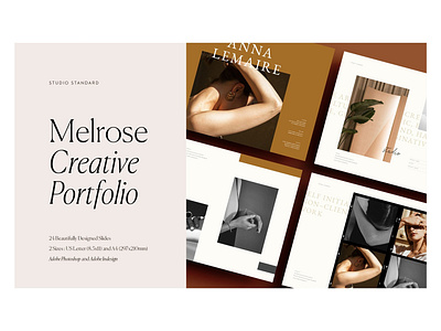 Melrose – Creative Portfolio branding brochure creative creative template elegant feminine indesign letter lifestyle magazine melrose modern neutral portfolio portfolio template standard studio style template trend