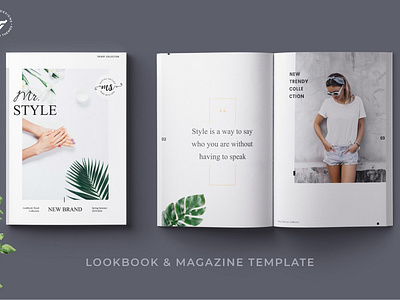 Fashion Magazine Lookbook branding brochure business catalog catalogue clean clothing design editorial elegant fashion feminine indesign lookbook magazine modern portfolio proposal studio template