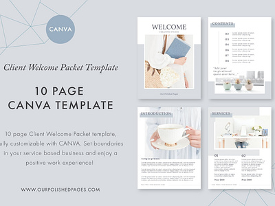 Client Welcome Packet Canva Template branding brochure business catalog catalogue clean clothing design editorial elegant fashion feminine indesign lookbook magazine modern portfolio proposal studio template