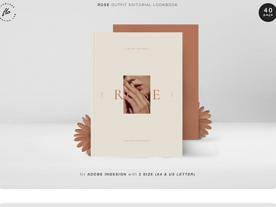 ROSE Outfit Editorial Lookbook branding brochure business editorial elegant lookbook lookbook template magazine modern outfit portfolio template