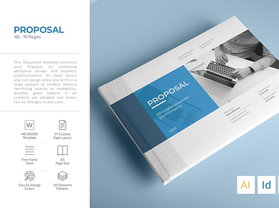 A5 Proposal branding brochure business catalogue clean download elegant free magazine modern portfolio proposals template